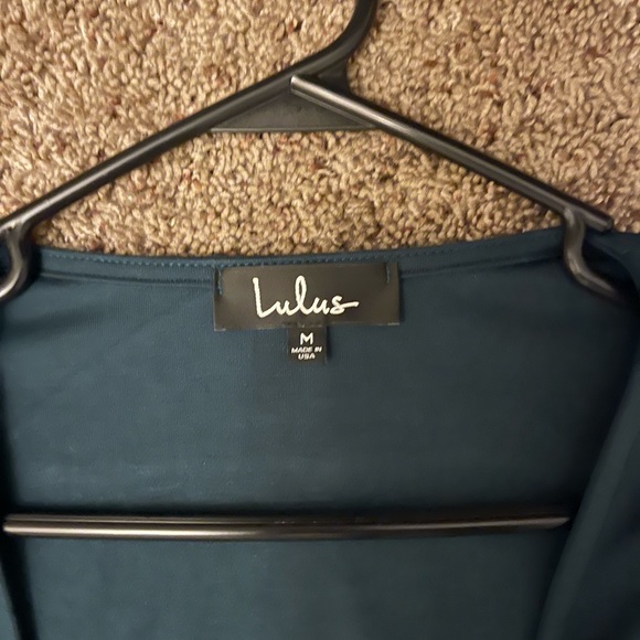 All At Once Three-Quarter Sleeve Wrap Dress in Forest Green from Lulu’s - Picture 4 of 5